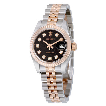 Lady Datejust 26 Black Dial Stainless Steel and 18K Everose Gold Jubilee Bracelet Automatic Watch 179171BKJDJ