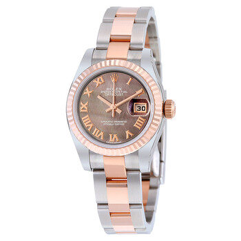 Lady Datejust 26 Black Mother of Pearl Dial Stainless Steel and 18K Everose Gold Oyster Bracelet Automatic Watch 179171BMRO