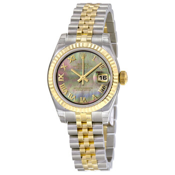 Lady Datejust 26 Dark Mother of Pearl Dial Stainless Steel and 18K Yellow Gold Jubilee Bracelet Automatic Watch 179173BKMRJ