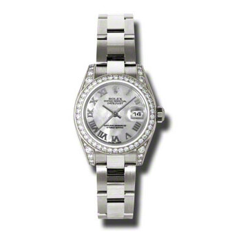 Lady Datejust 26 Mother of Pearl Dial 18K White Gold Oyster Bracelet Automatic Watch 179159MRO
