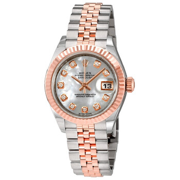 Lady Datejust 26 Mother of Pearl Dial Stainless Steel and 18K Everose Gold Jubilee Bracelet Automatic Watch 179171MDJ