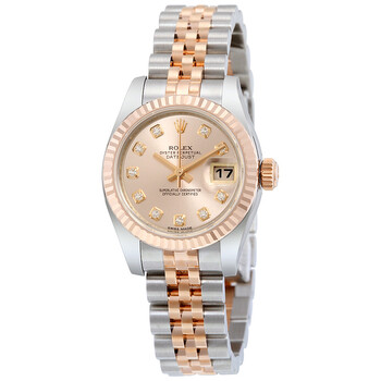 Lady Datejust 26 Pink Dial Stainless Steel and 18K Everose Gold Jubilee Bracelet Automatic Watch 179171PDJ