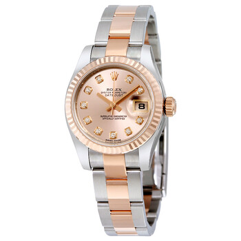 Lady Datejust 26 Pink Dial Stainless Steel and 18K Everose Gold Oyster Bracelet Automatic Watch 179171PDO