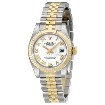 Lady Datejust 26 White Dial Stainless Steel and 18K Yellow Gold Jubilee Bracelet Automatic Watch 179173WRJ