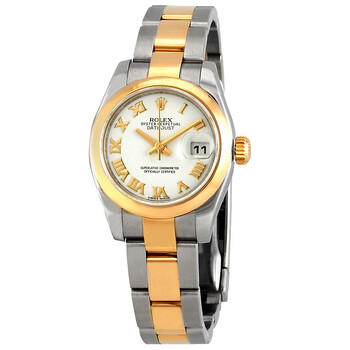 Lady Datejust 26 White Dial Stainless Steel and 18K Yellow Gold Oyster Bracelet Automatic Watch 179163WRO