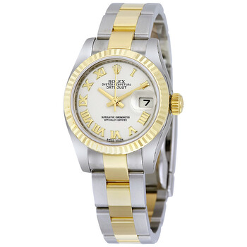 Lady Datejust 26 White Dial Stainless Steel and 18K Yellow Gold Oyster Bracelet Automatic Watch 179173WRO