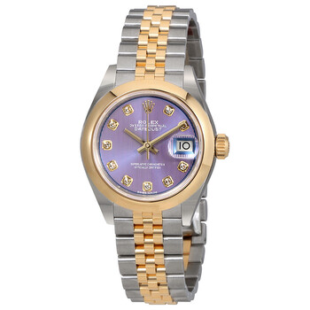 Lady Datejust 28 Lavender Dial Steel and 18k Yellow Gold Jubilee Watch 279163LVDJ