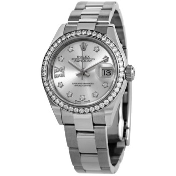 Lady Datejust Automatic Silver Roman Diamond Dial Oyster Watch 279384SRDO