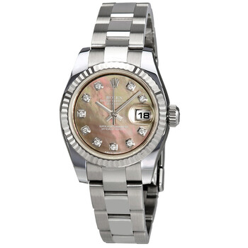 Lady Datejust Black Mother of Pearl Diamond Automatic Watch 179174BMDO