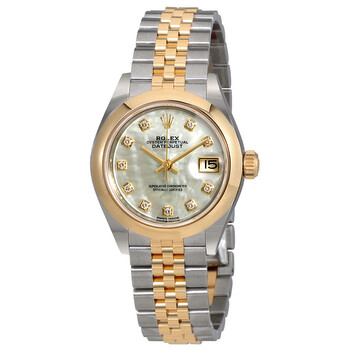 Lady Datejust Mother of Pearl Diamond Steel and 18K Yellow Gold Jubilee Watch 279163MDJ
