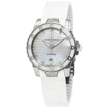 Lady Diver Automatic Mother of Pearl Diamond Dial Watch 8153180E3C10