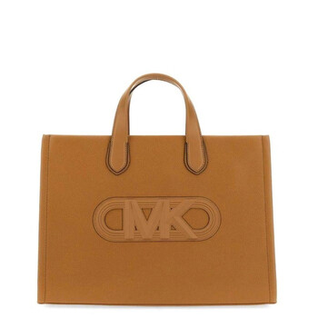 Large Gigi Logo Leather Tote Bag