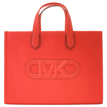 Large Gigi Logo Leather Tote Bag