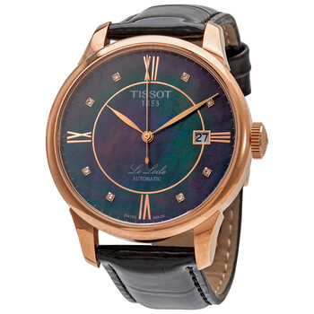 Le Locle Automatic Black Mother of Pearl Diamond Dial Watch T41642396