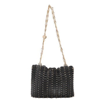 Leather Disc Shoulder Bag