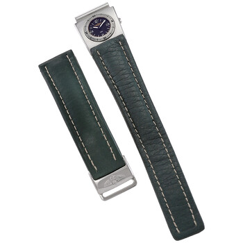 Leather Watch Band With Second Time Zone Attachment A6107311B102.155X.A18D