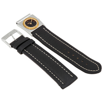 Leather Watch Band With Second Time Zone Attachment B6107211B204.141X.A18