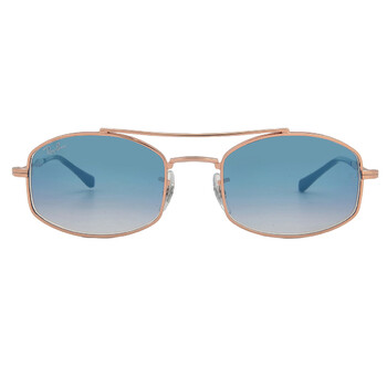 Light Blue Gradient Oval Sunglasses RB3719 92623F