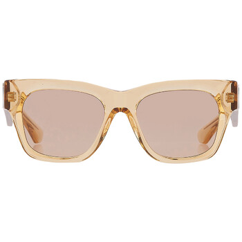 Light Brown Mirror Gold Square Sunglasses BE4424 40635A