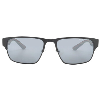 Light Grey Mirror Black Rectangular Sunglasses AX2046S 60006G
