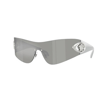 Light Grey Silver Mirror Shield Sunglasses VE2280 10006G
