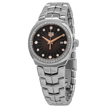 Link Quartz Diamond Black Dial Watch WBC131G.BA0649