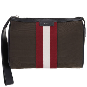 LogoTape Striped Clutch Bag