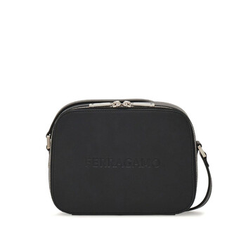 Logo Embroided Leather Camera Case