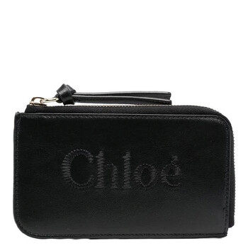 Logo Embroidered Sense Soft Leather Card Case