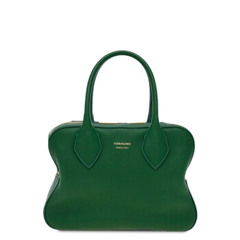 Logo Stamp Leather Tote Bag