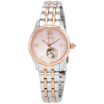 Luna Automatic Pink Dial TwoTone Watch PR104487X