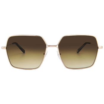 MEADOW SUN Olive Gradient Square Sunglasses 4067 GDGFROG