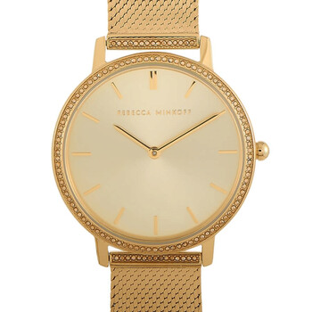 Major Quartz Crystal Gold Dial Watch