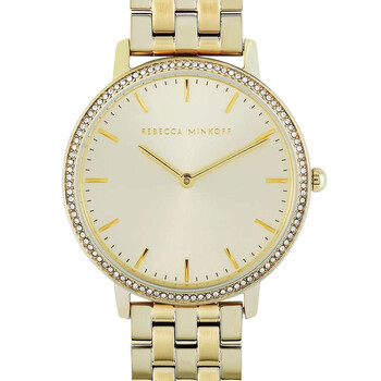 Major Quartz Crystal Gold Dial Watch