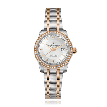 Manero AutoDate Automatic Diamond Silver Dial Watch 00.10911.07.13.31
