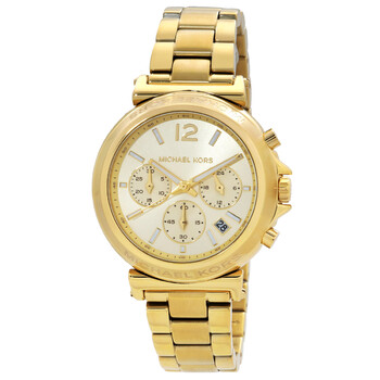 Maren Chronograph Quartz Gold Dial Watch MK7493