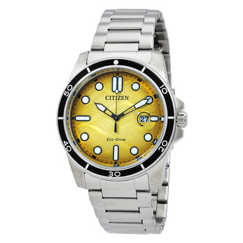 Marine 1810 EcoDrive Yellow Dial Watch AW181689X