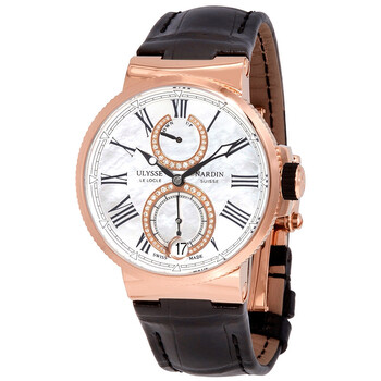 Marine 18kt Rose Gold Mother of Pearl Dial Watch