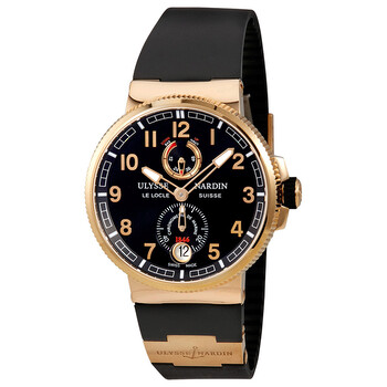 Marine Chronometer Automatic Blue Dial 18K Rose Gold Watch