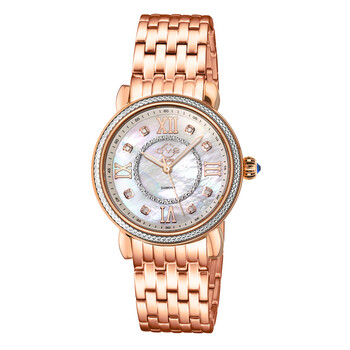 Marsala Diamond Mother of Pearl Dial Watch 9863B