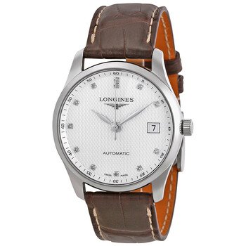 Master Austomatic Silver Dial Brown Leather Watch L25184773