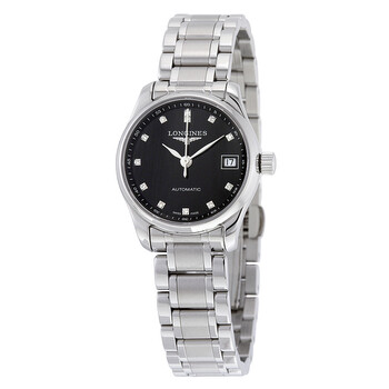 Master Automatic Black Diamond Dial Watch L2.128.4.57.6