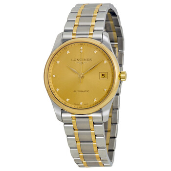 Master Twotone Gold Diamond Dial Watch L2.518.5.37.7
