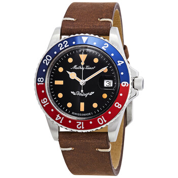 Mathey Vintage Automatic Black Dial Pepsi Bezel Watch H900ATLR