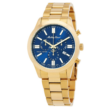 Mathy I Jumbo Chrono Chronograph Quartz Blue Dial Watch H455CHPBU