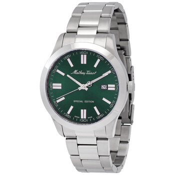 Mathy I Jumbo Quartz Green Dial Watch H455VE