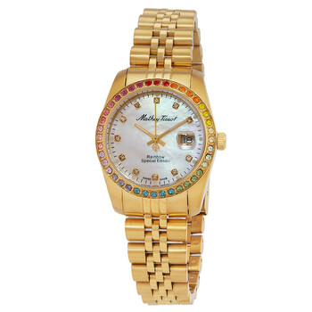 Mathy Rainbow Quartz White Dial Watch D809PQYI
