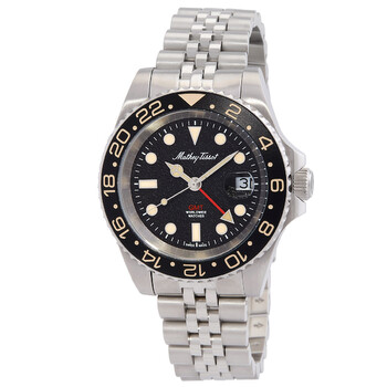 Mathy Vintage GMT Quartz Black Dial Watch H903ANC