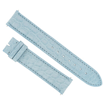 Matte Baby Blue 19 MM Alligator Leather Strap