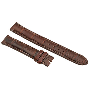 Matte Brown 14 MM Alligator Leather Strap